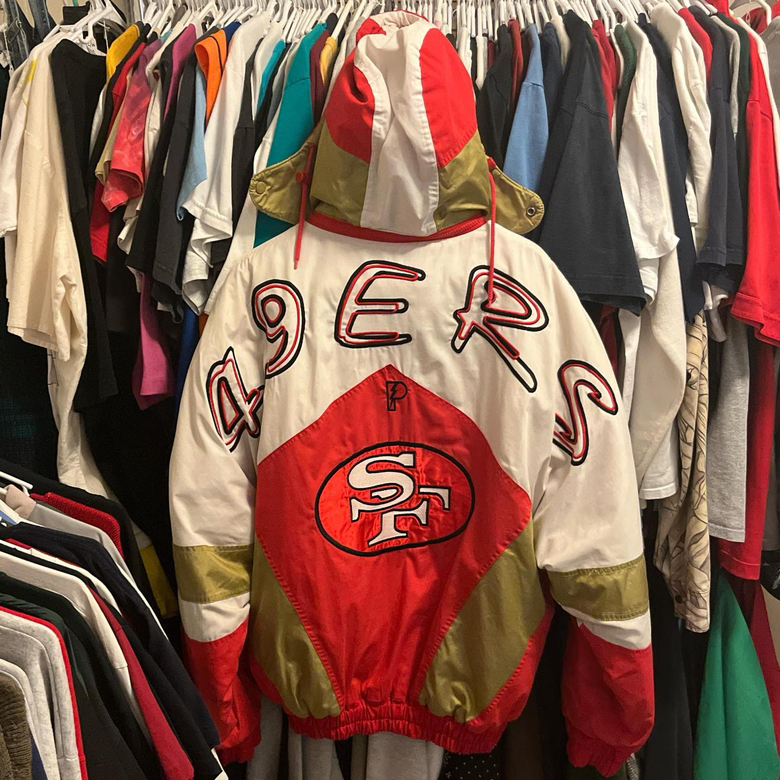 Vintage San Francisco 49ers Red and White Puffer Jacket