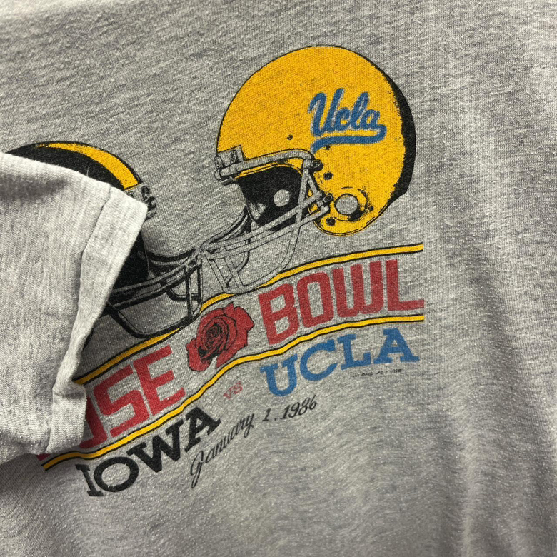 Vintage 80s Iowa vs UCLA Rosebowl Grey Tee
