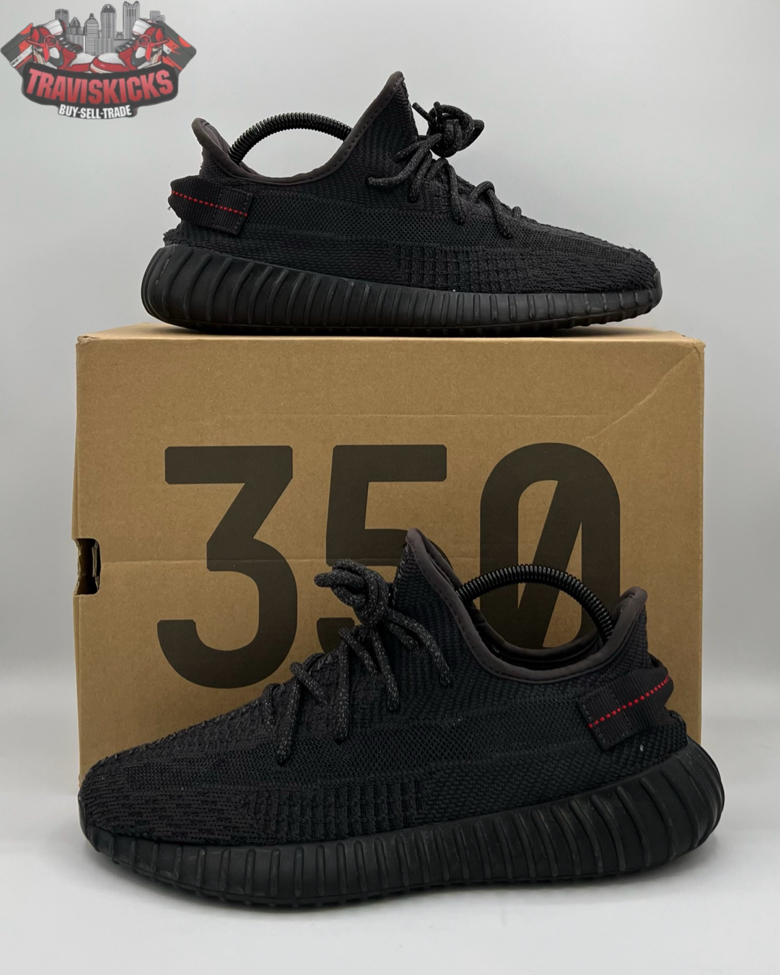 Adidas Yeezy Boost 350 V2 Black Non-Reflective Size 8.5 Pre-Owned