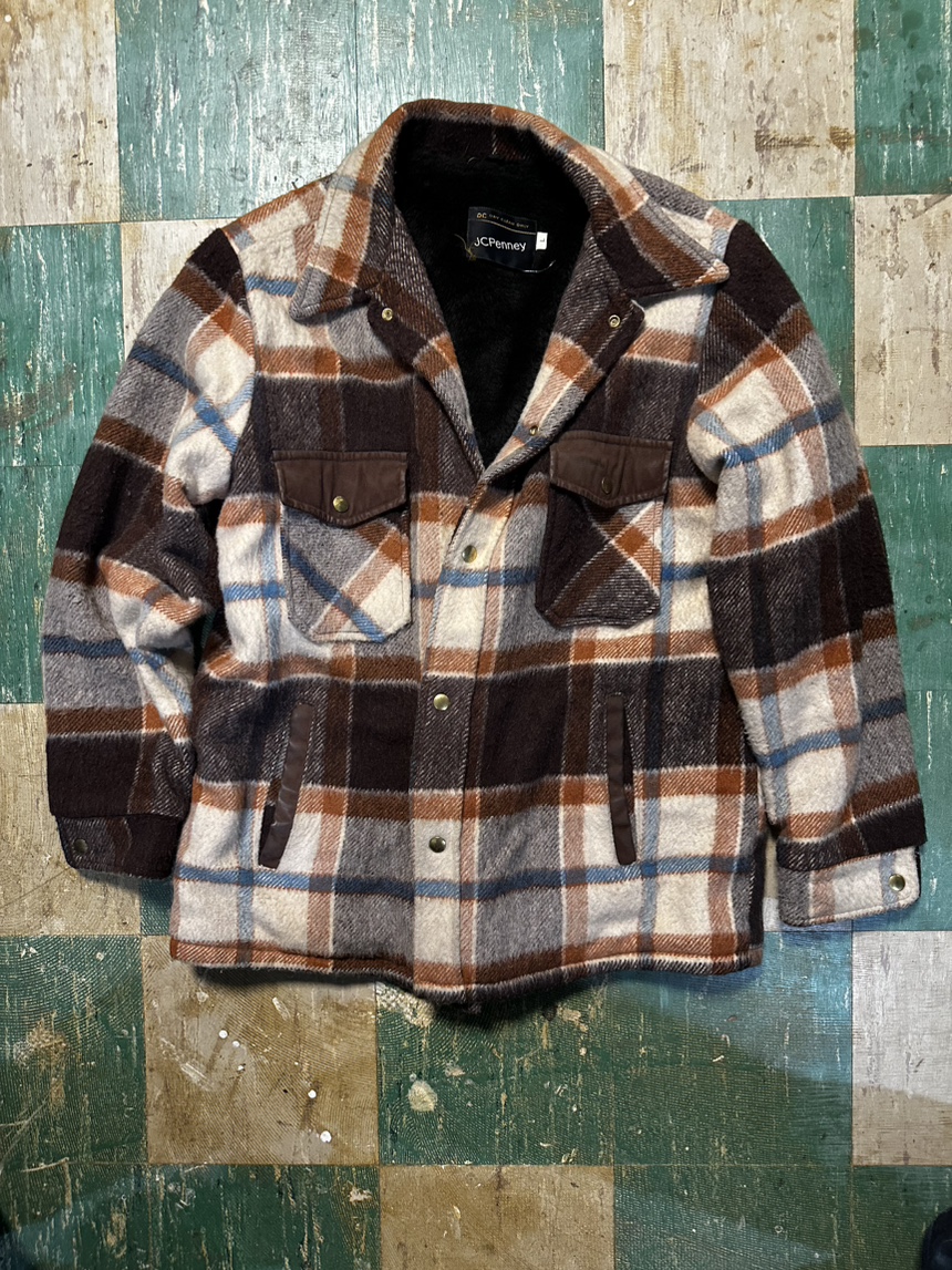 70’s/80’s JC PENNEY FUR LINED FLANNEL COAT