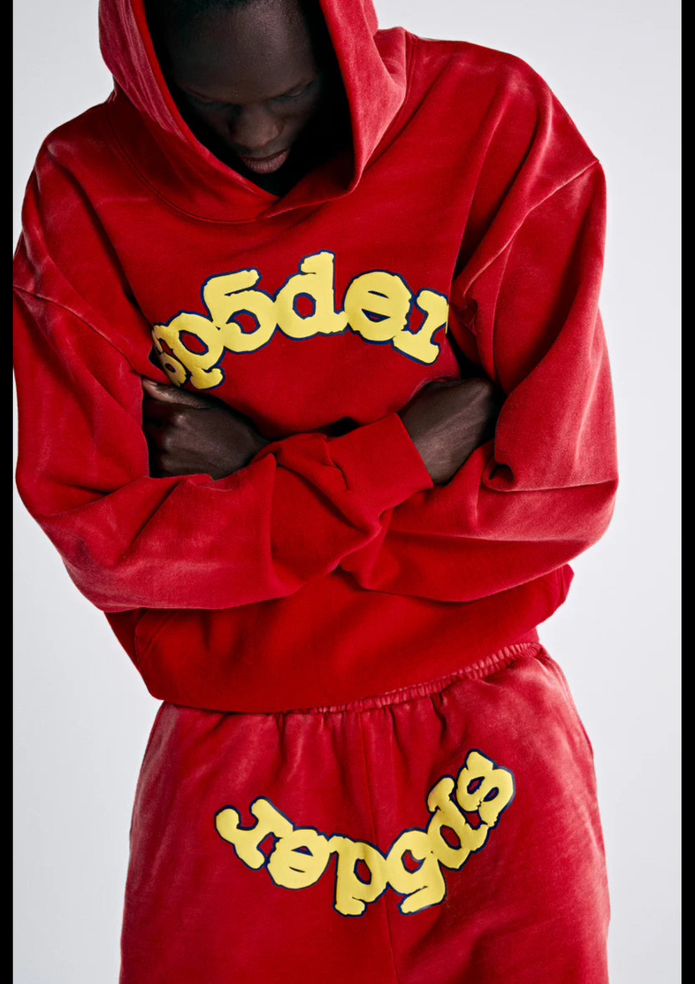 SP5DER OG Logo Red Hoodie