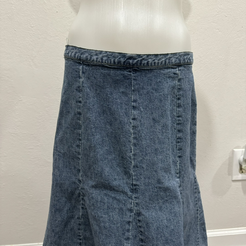 Vintage cabelas midi denim skirt