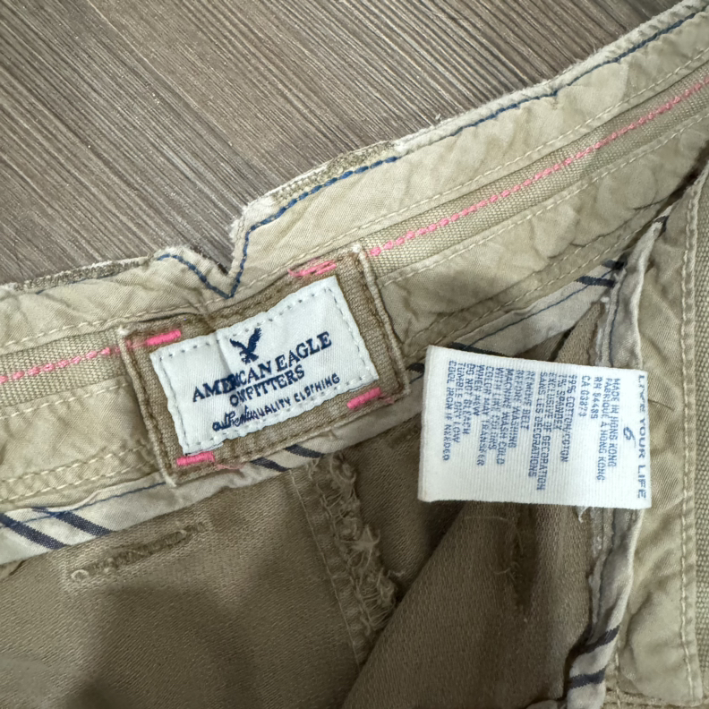 2008 AE mini khaki shorts