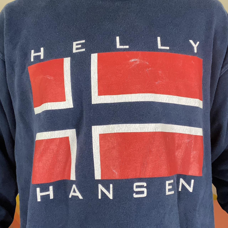 Vintage Helly Hansen Sailing Streetwear Norway Flag Crewneck Sweatshirt