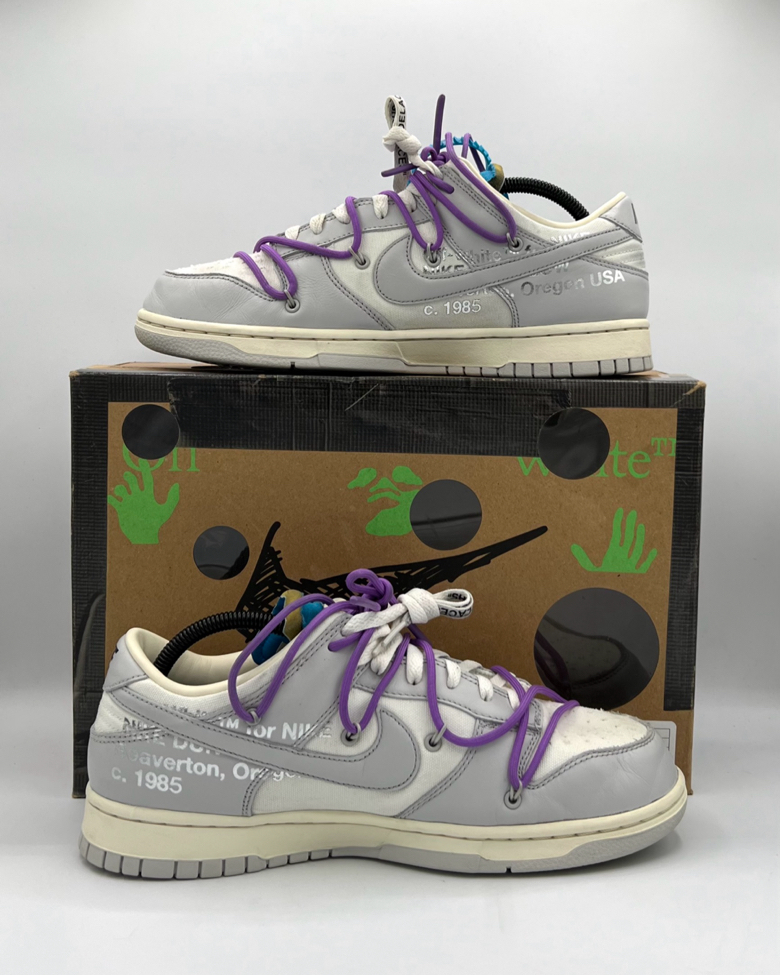 Nike Dunk Low Off White Lot 47 Size 10 Pre-Owned