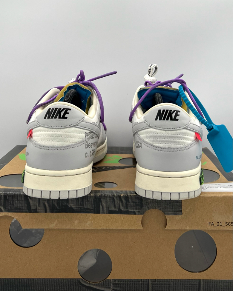 Nike Dunk Low Off White Lot 47 Size 10 Pre-Owned