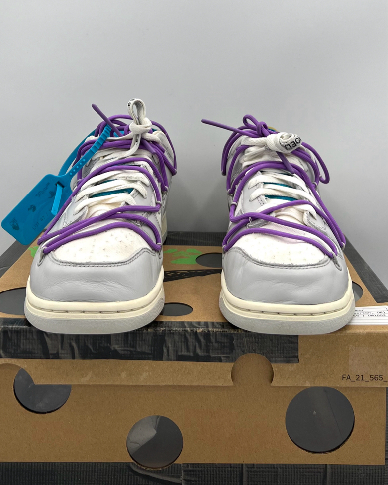 Nike Dunk Low Off White Lot 47 Size 10 Pre-Owned