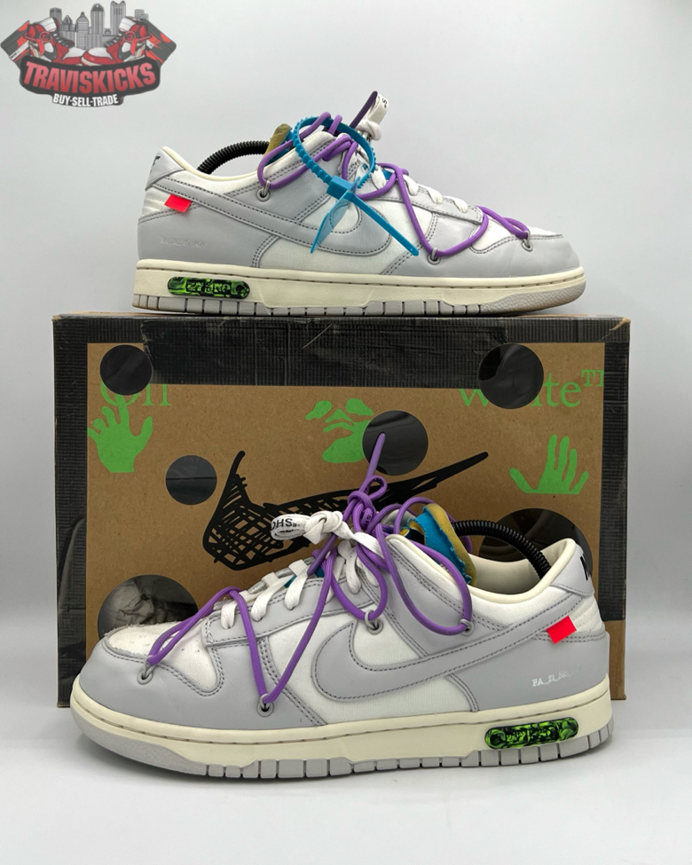 Nike Dunk Low Off White Lot 47 Size 10 Pre-Owned