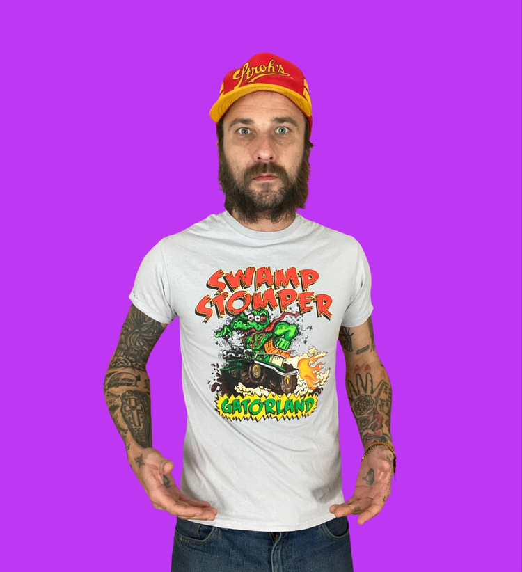 Rat Fink Gatorland Swamp Stomper Small Cartoon Souvenir T-Shirt