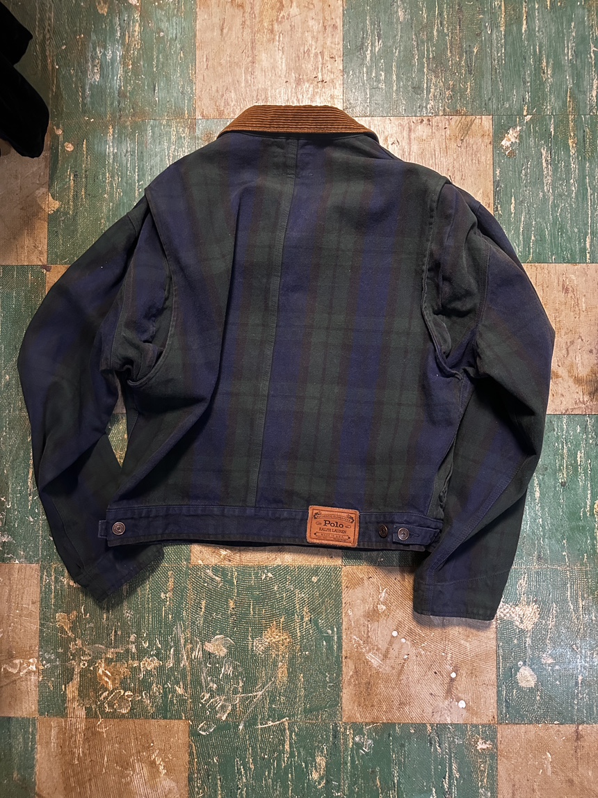 90’s POLO COUNTRY PLAID TRUCKER JACKET