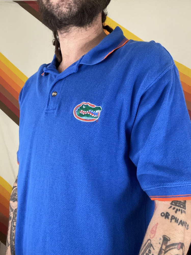 Florida Gators University Embroidered Short Sleeve Polo Shirt