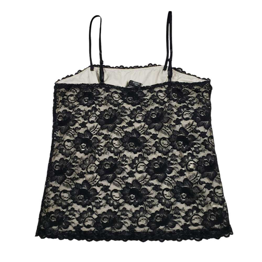 Vintage y2k New York & Company Intimates Women's Contrast Lace Tank Top
