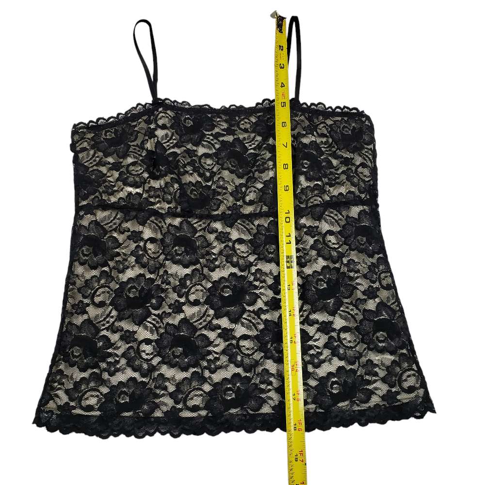 Vintage y2k New York & Company Intimates Women's Contrast Lace Tank Top