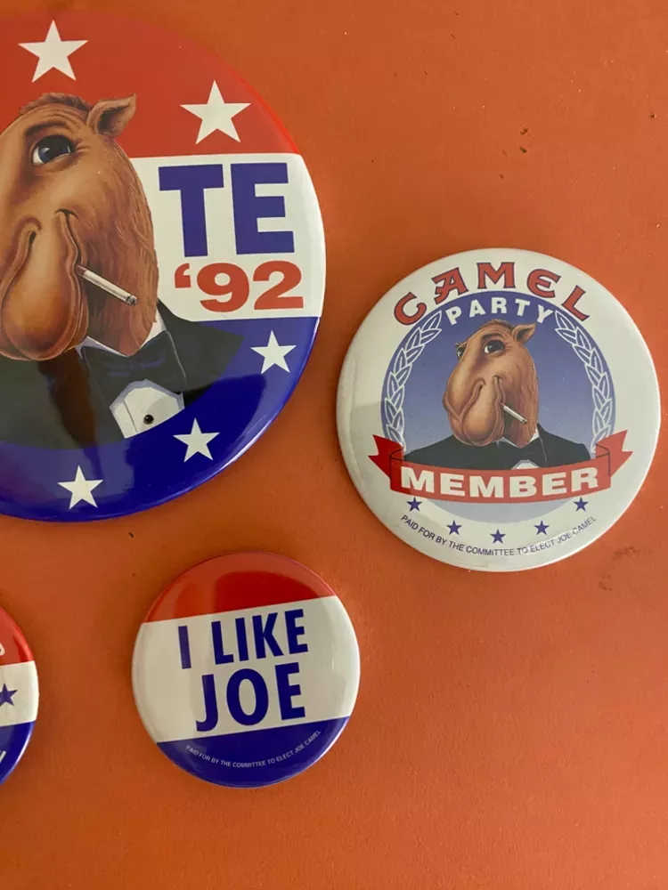 Set Of 5 Vintage Joe Camel Cigarettes Tobacco Promo Presidential Pins