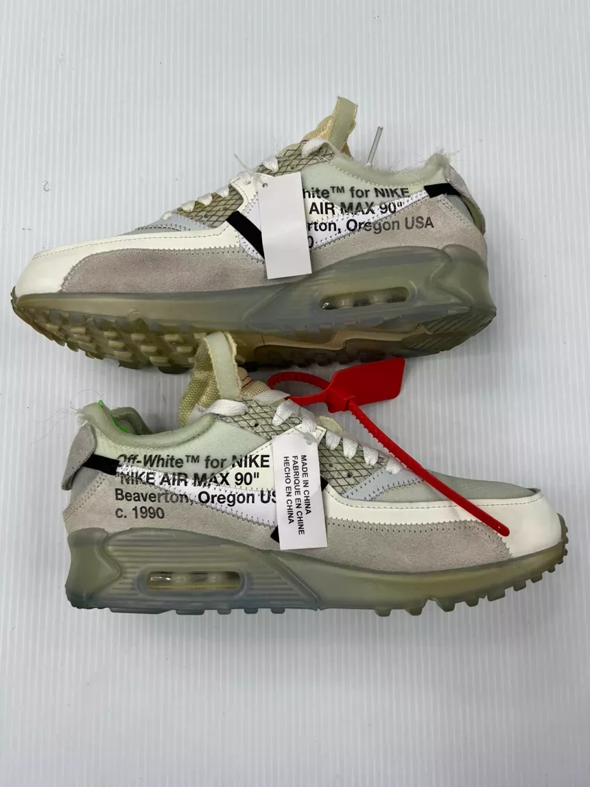 Nike Air Max 90 x OFF-WHITE The Ten 2017 Size 7.5  AA7293-100