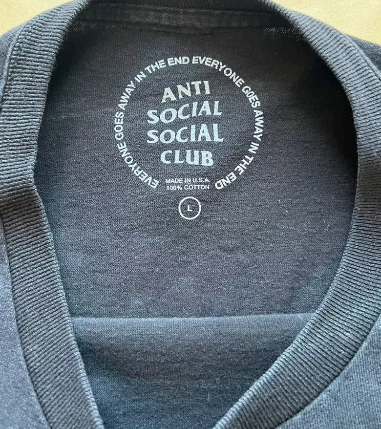 Anti Social Social Club Mind Games Tee Black Size Large