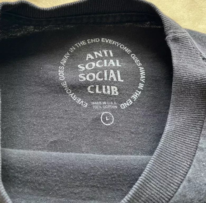 Anti Social Social Club Kkoch Tee Black Size Large Pre-Owned