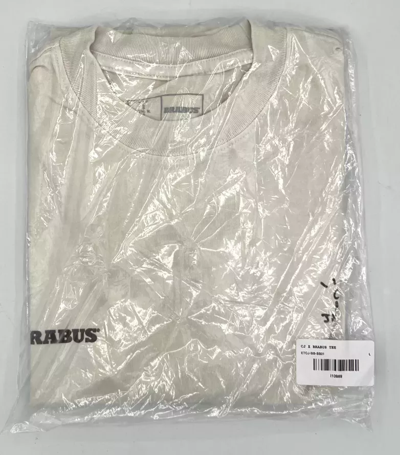 Travis Scott X Brabus Cactus Jack White T-Shirt Size Large Brand New