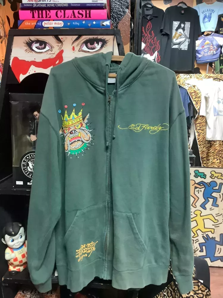 Vintage Ed Hardy BuLLDog Hoodie