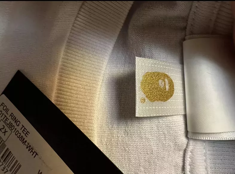 Bape Reflective Ring White Tee