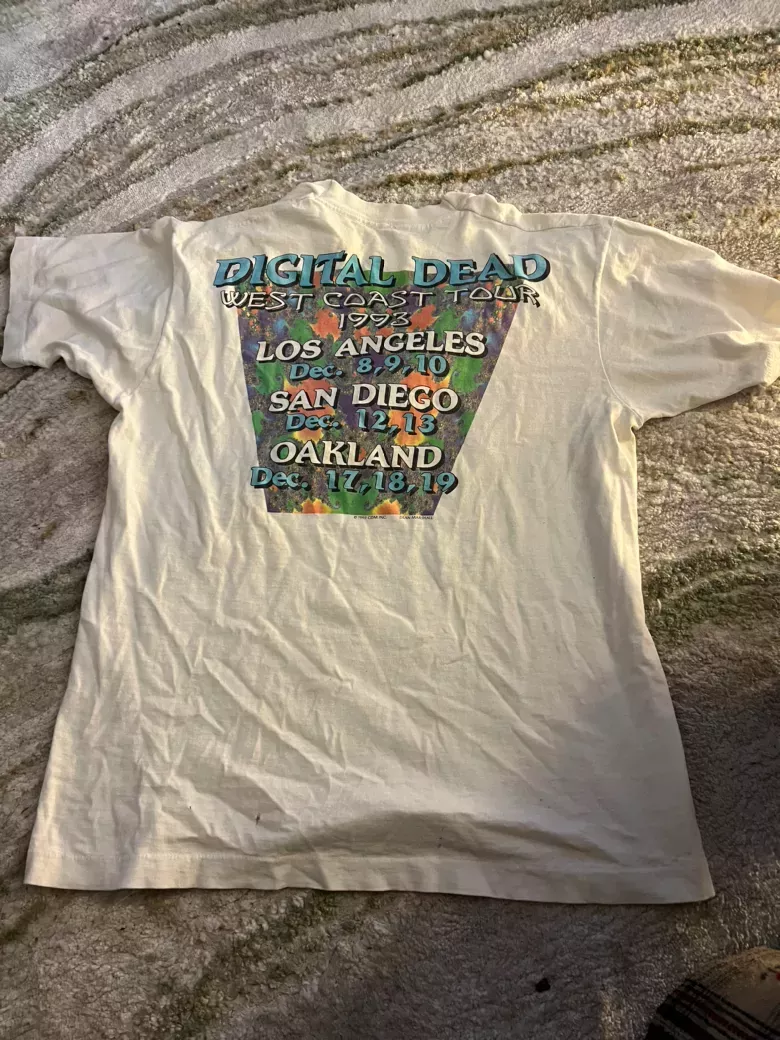 L - Grateful Dead 90s Fractal T Shirt