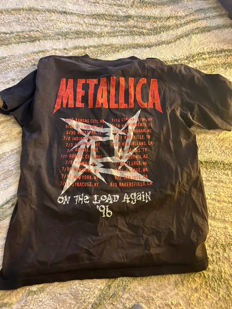 XL Metallica 96 Tour T Shirt