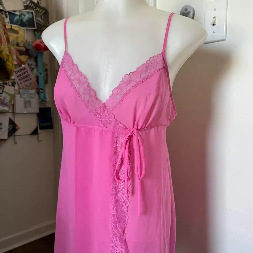 Victorias Secret Pink Sheer Slip Small