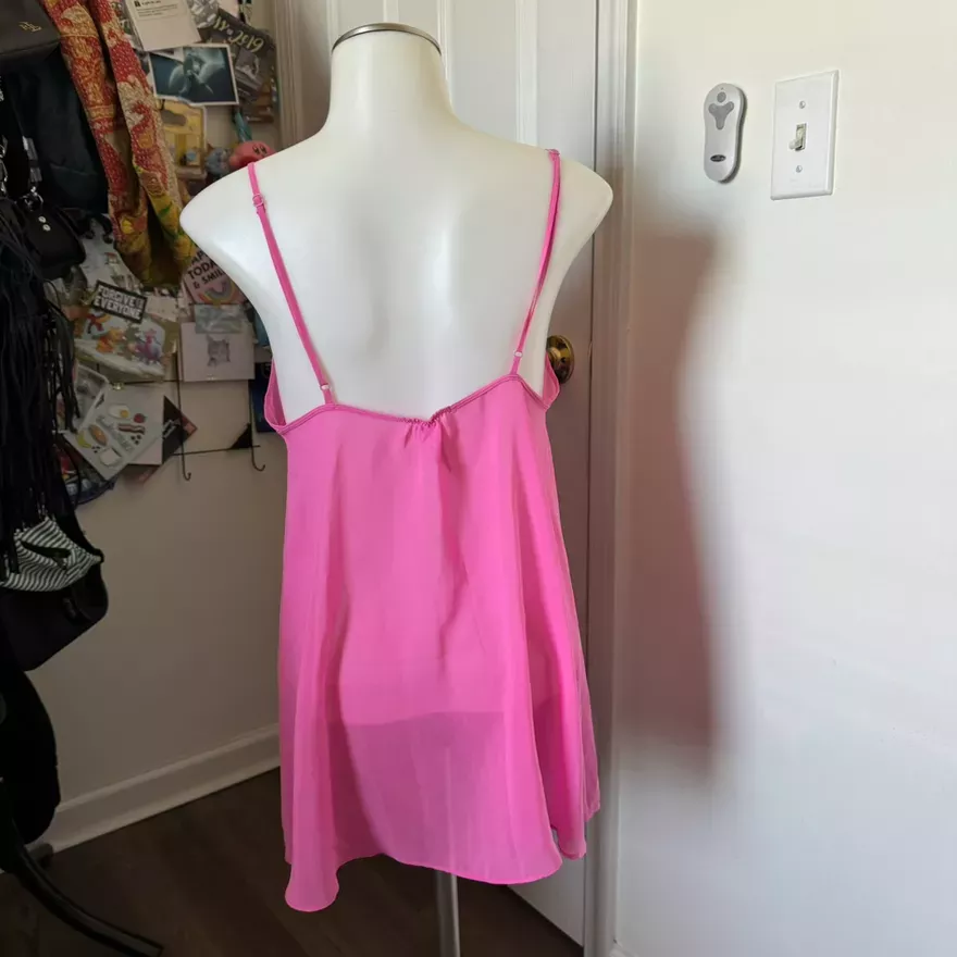 Victorias Secret Pink Sheer Slip Small