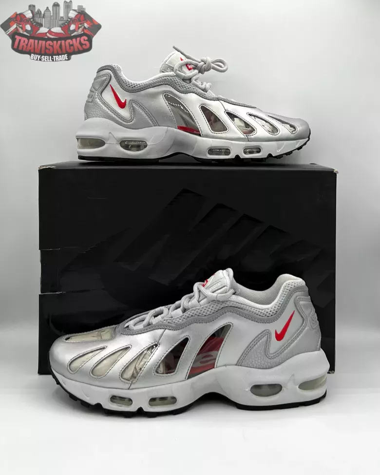 Nike Air Max 96 Supreme Metallic Silver Size 9 Pre-Owned