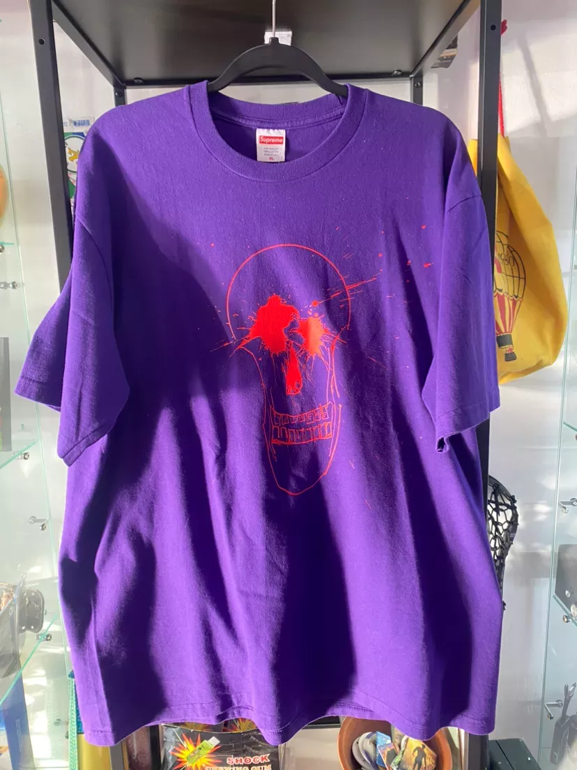 Supreme Skull T-Shirt Purple Sz XL