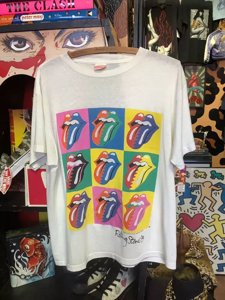 Vintage Andy WarhoL RoLLing Stones Art T
