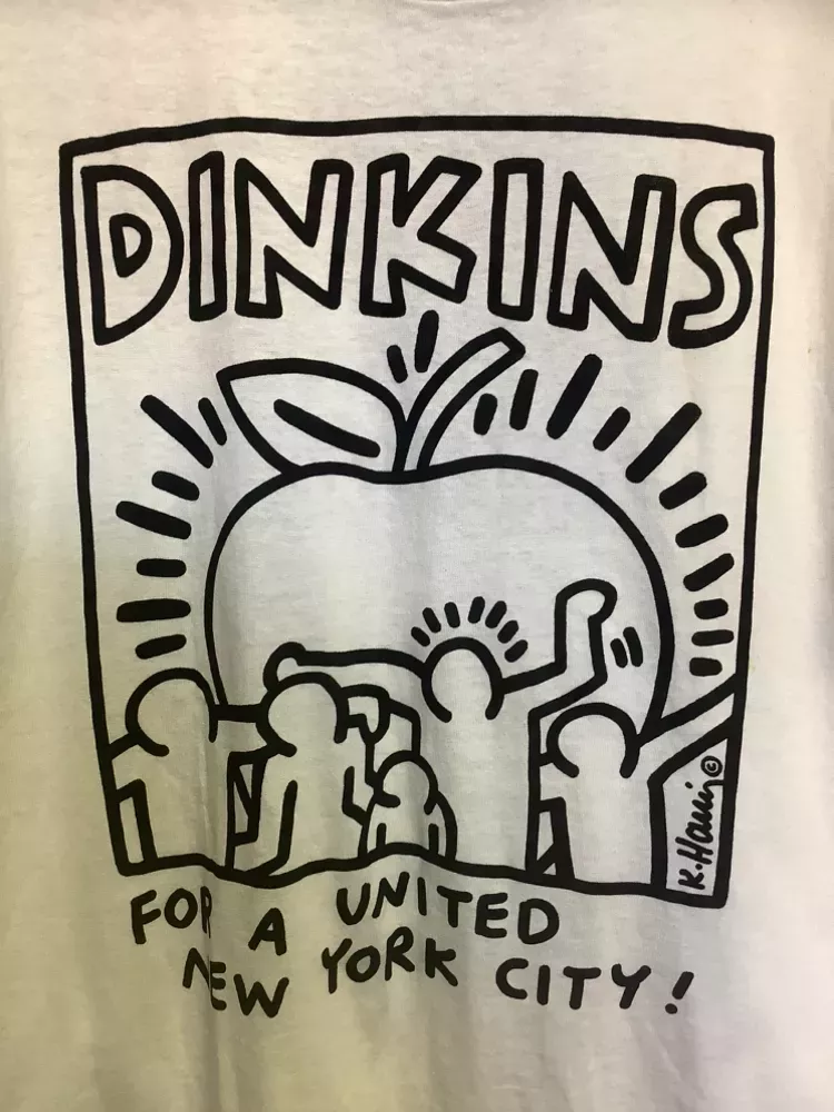 Vintage Dead☠️STock Keith Haring Mayor Dinkins Art T