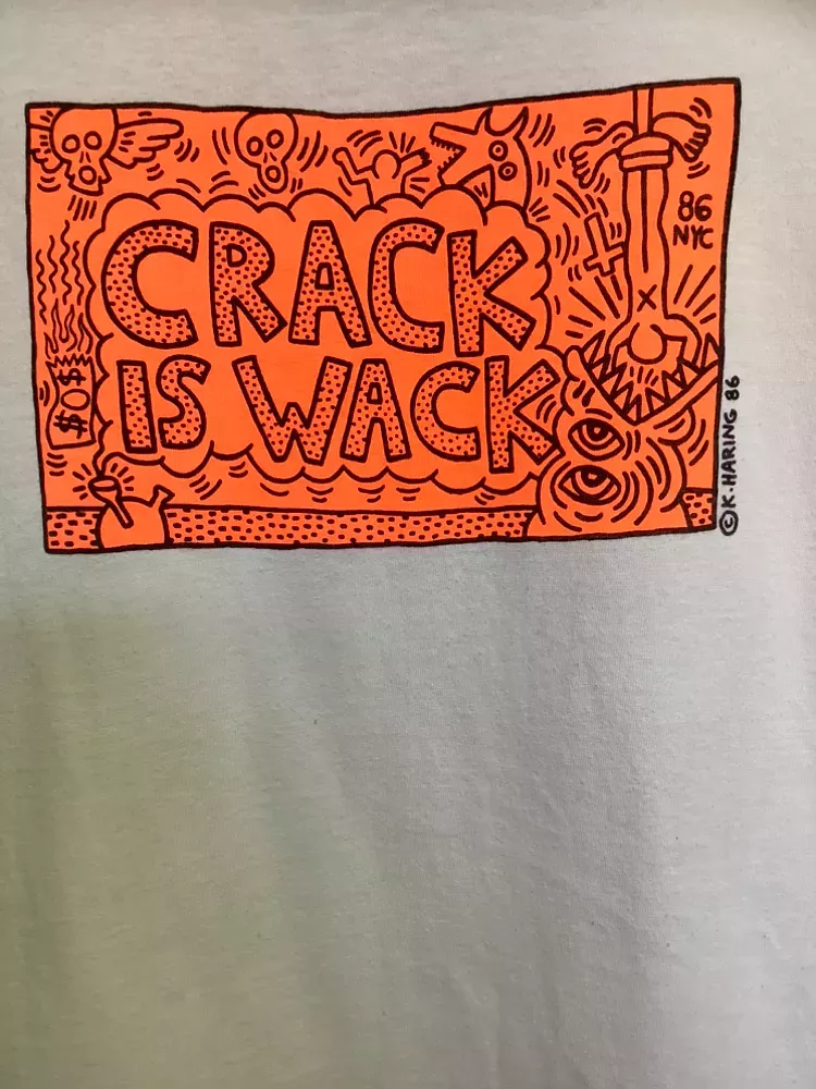 Vintage Keith Haring Crack is Wack Art T