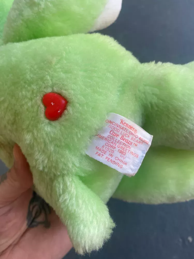 Vintage 80’s Good Luck Bear Care Bear Plushie Stuffed Animal