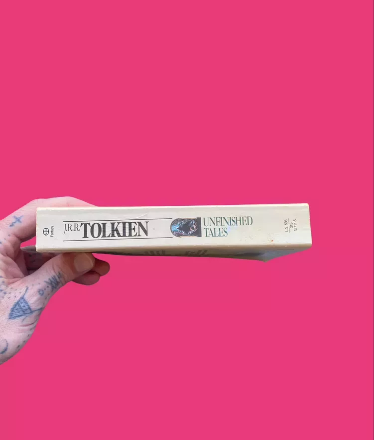 Unfinished Tales by JRR Tolkien Lord Of The Rings Vintage Fantasy Paperback Book