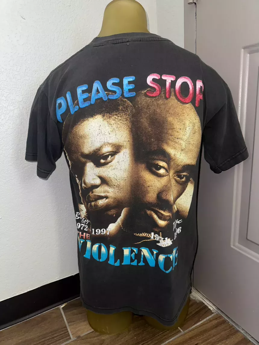 90s Biggie Pac rap tee XL 23x29