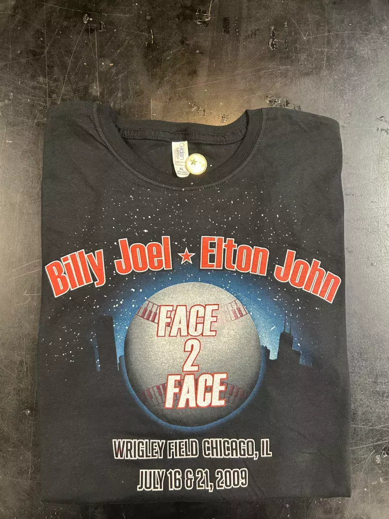 Billy Joel x Elton John Face 2 Face 2009 Black- Gildan *soft style* XL 23x29.5