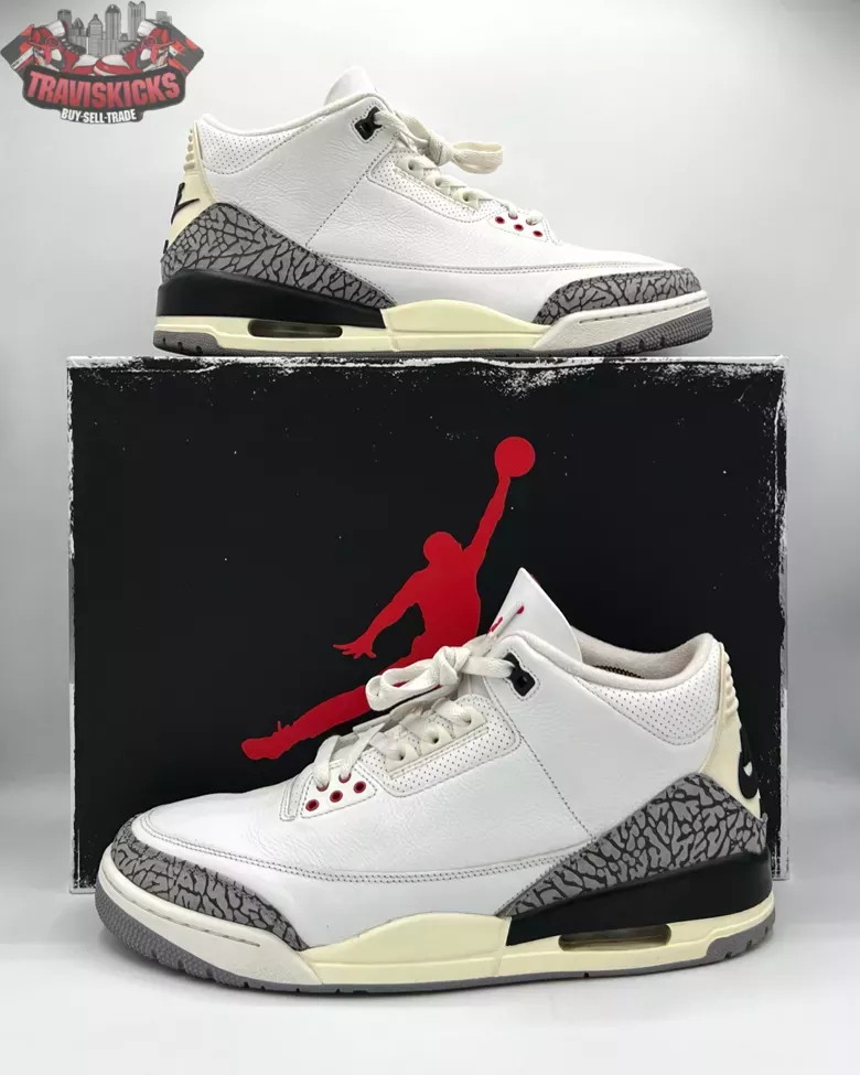 Air Jordan 3 Retro White Cement Reimagined Men’s Size 12.5 Pre-Owned