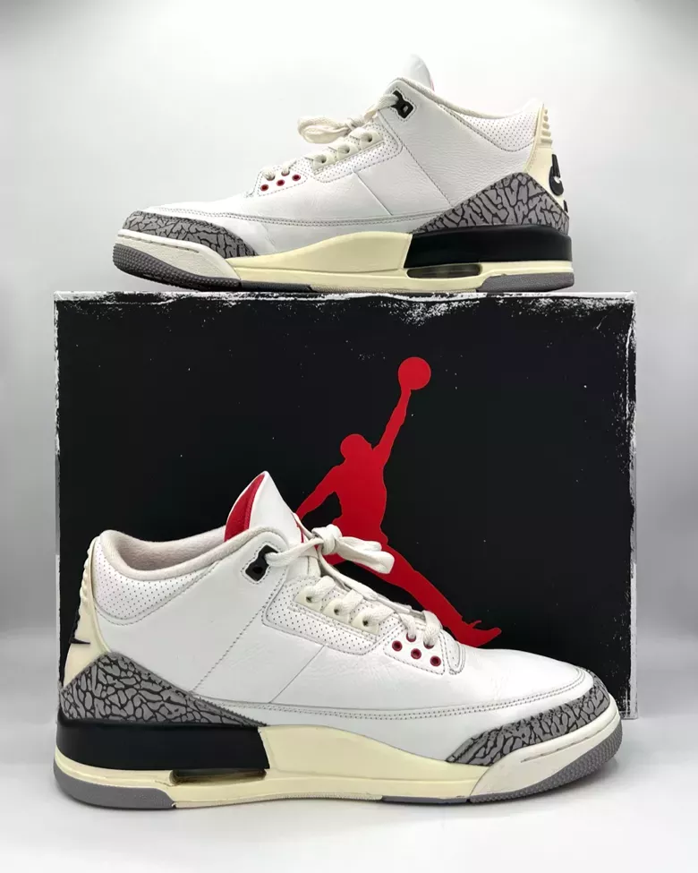 Air Jordan 3 Retro White Cement Reimagined Men’s Size 12.5 Pre-Owned