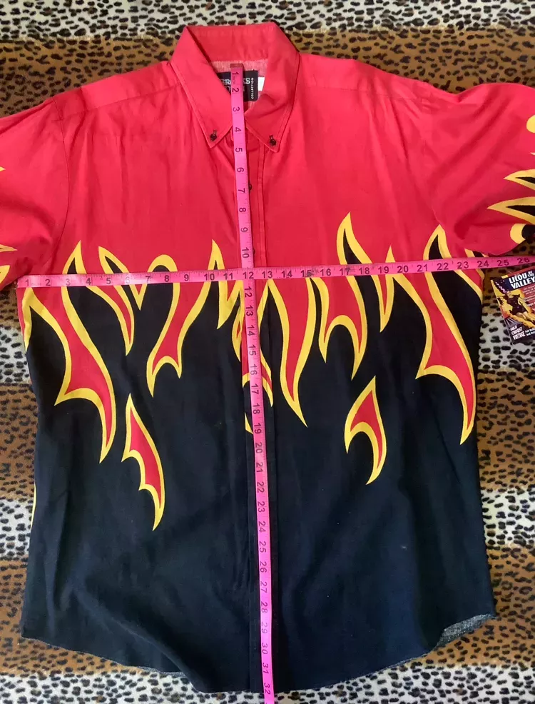 Vintage 90s Brooks & Dunn FLame Button Down Shirt