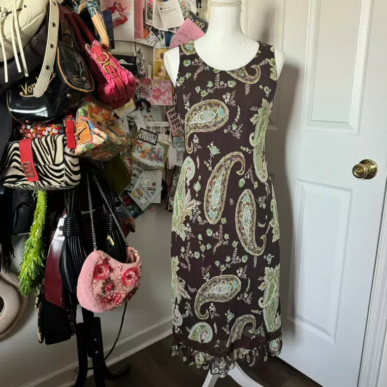 Y2k paisley dressbarn dress