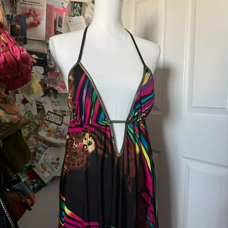 Y2k rave party beach dress