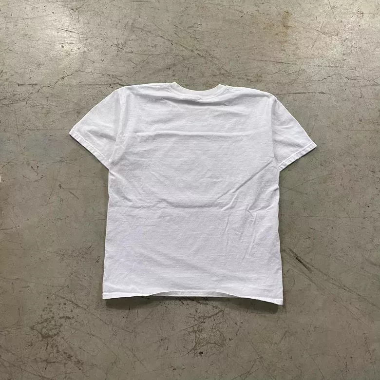 White 2000s Bin Laden Retaliate Political Tee