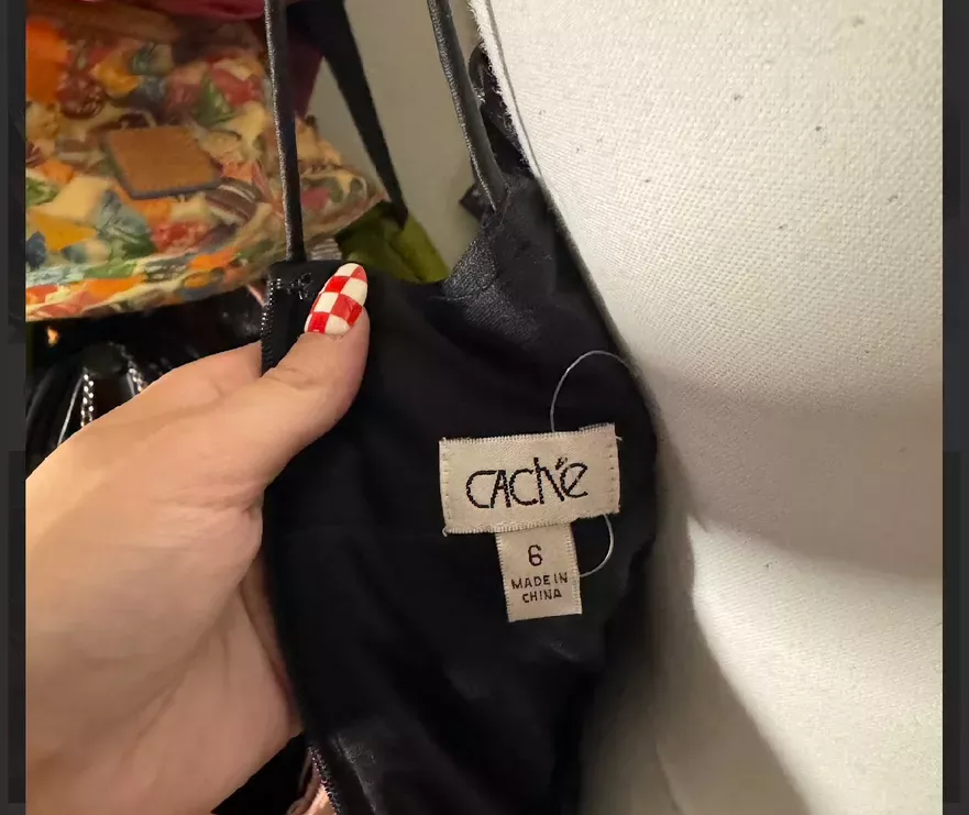 Embroidered Black Dress