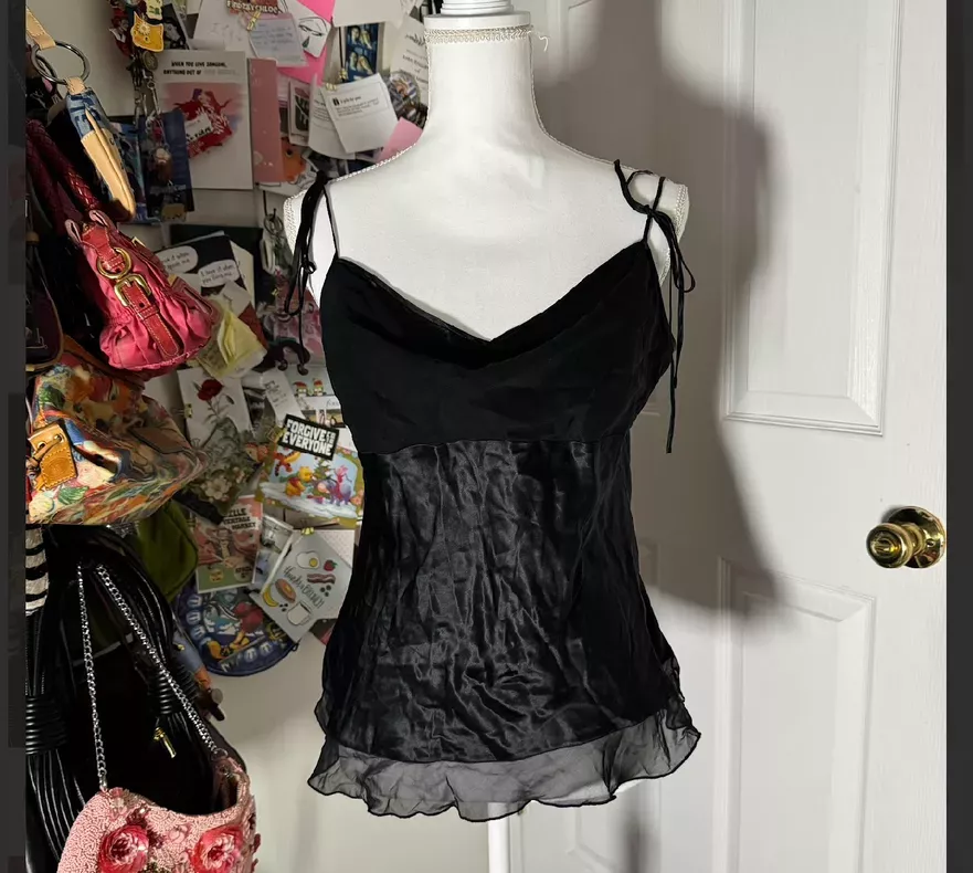Satin Black Camisole