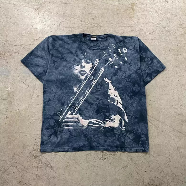 Vintage 00s Tie Dye Jimmy Paige Band Tee