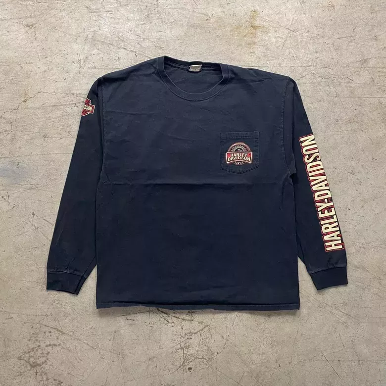 Vintage 00s MA Harley Davidson Biker Tee
