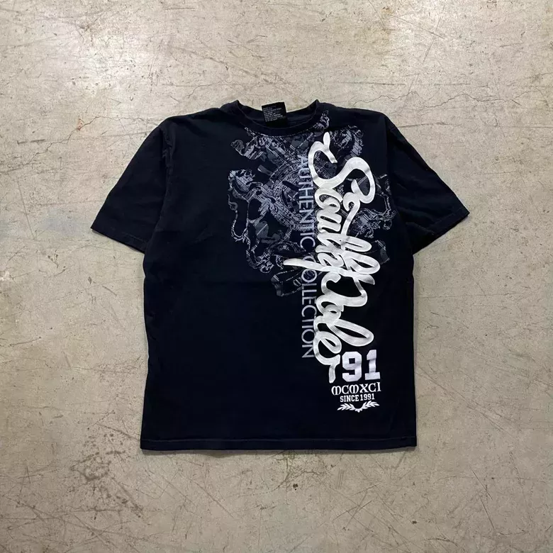Vintage 00s Black Y2K South Pole Tee