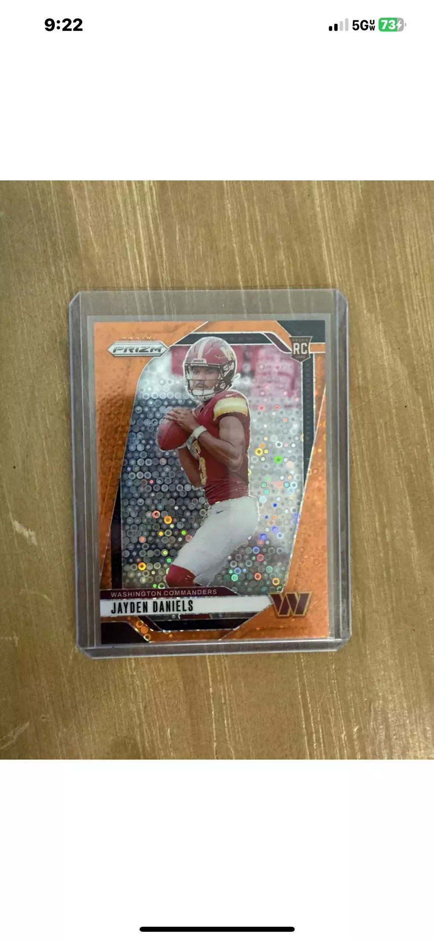 Jayden Daniels Prizm Rookie Card Orange