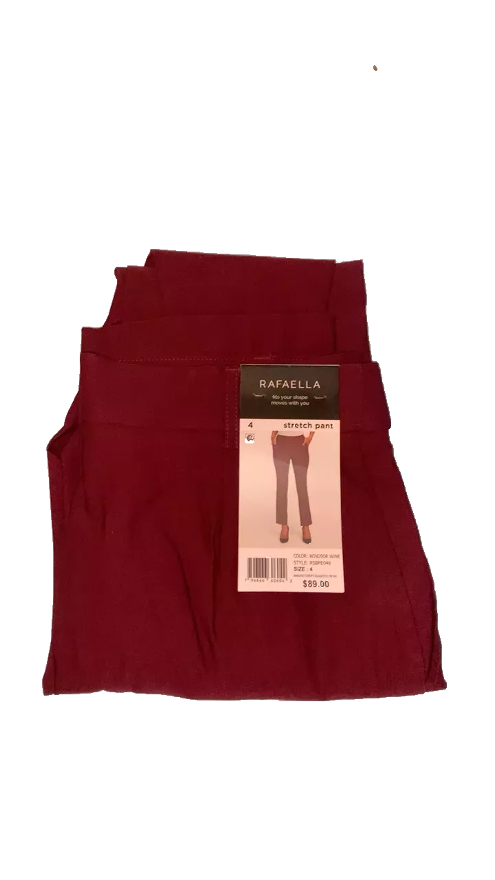Rafaella Windsor Wine Stretch Pants